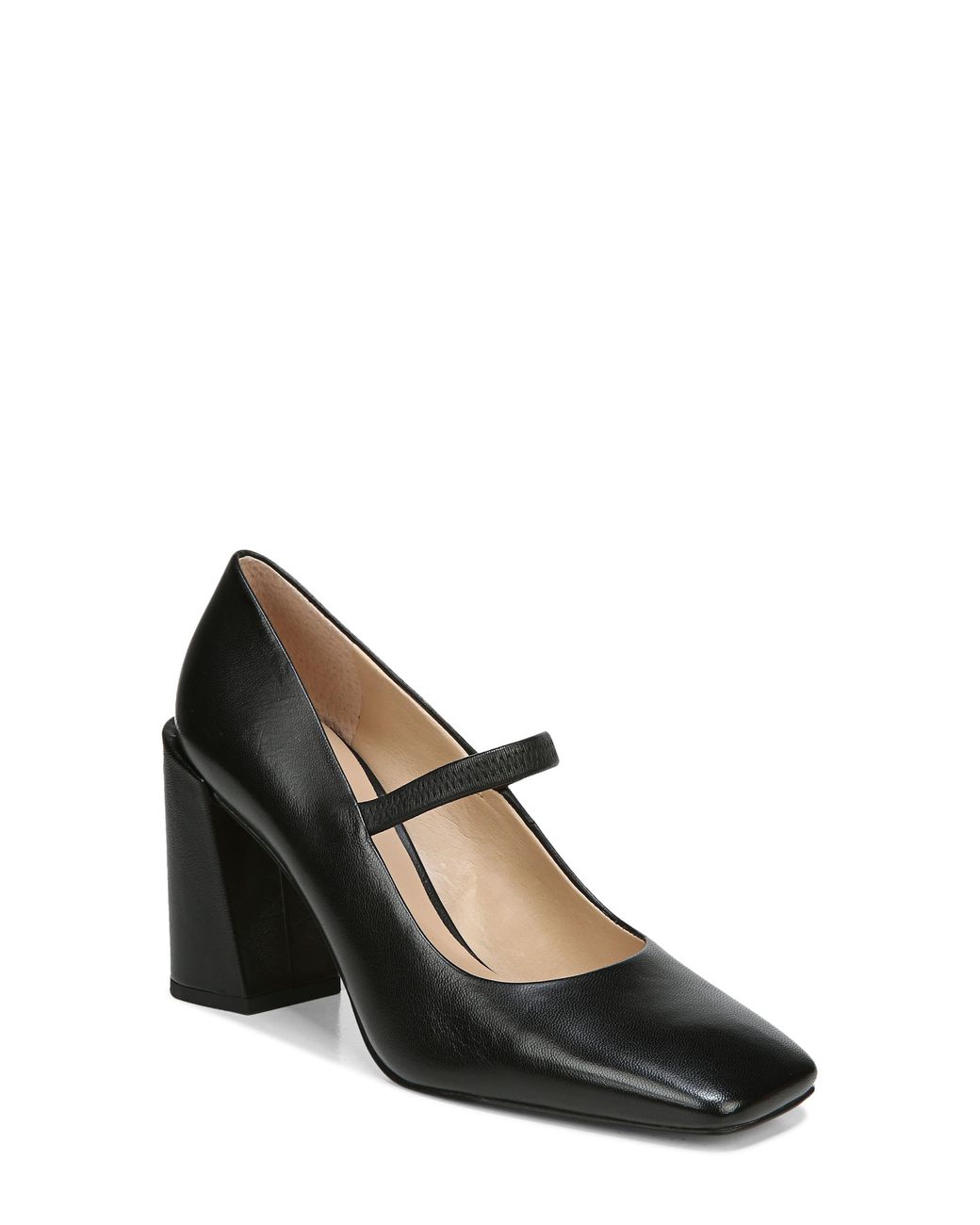 Franco Sarto Halo Square Toe Mary Jane Pump in Black | Lyst