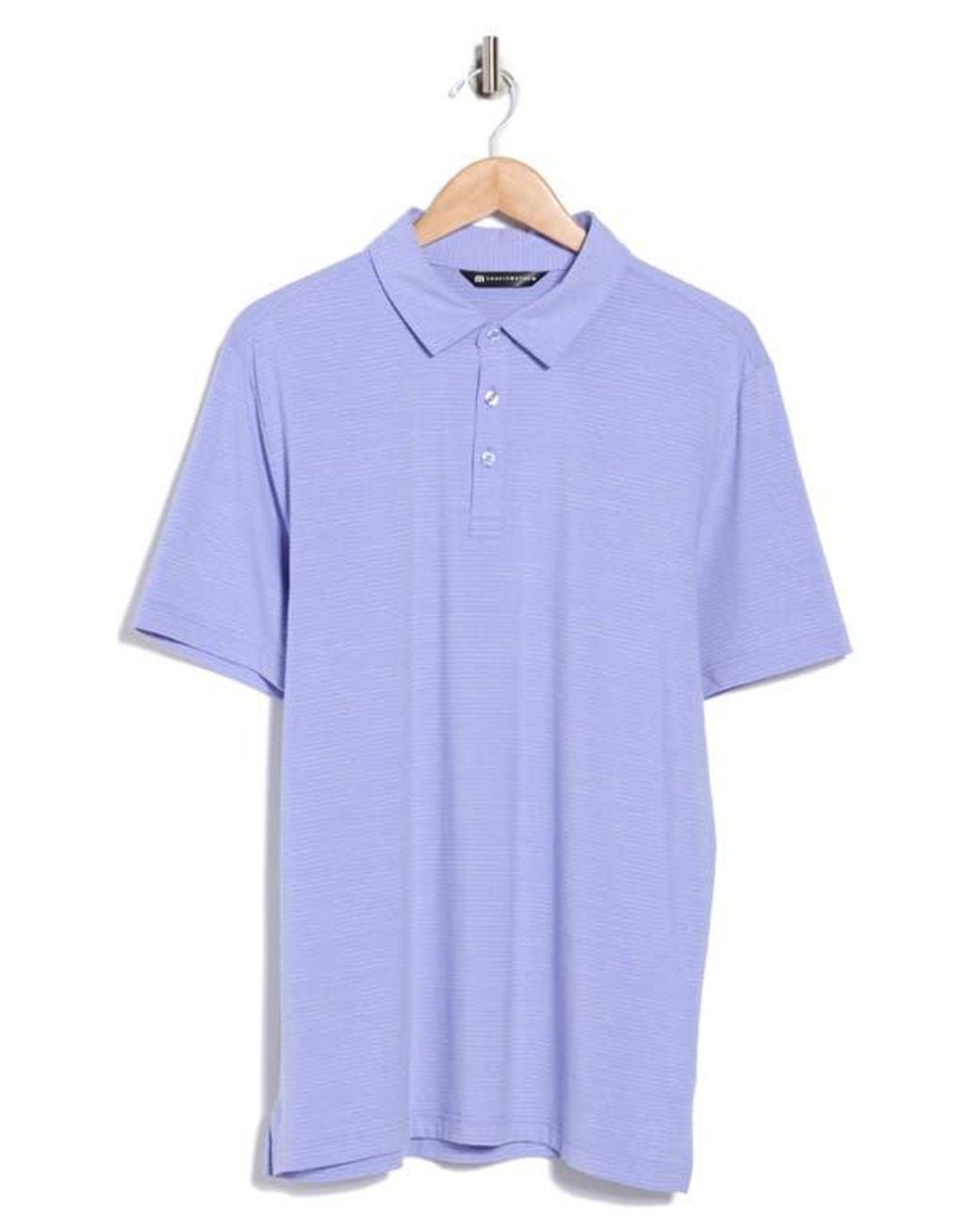Travis Mathew Blue Heathered Polo for men