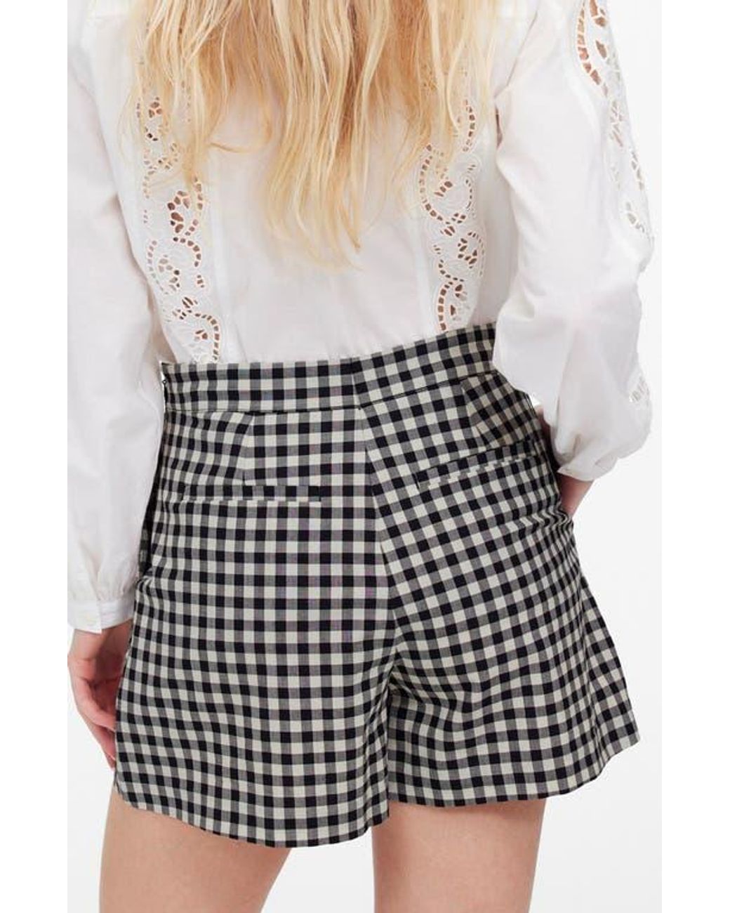 Madewell Black Gingham Miniskort