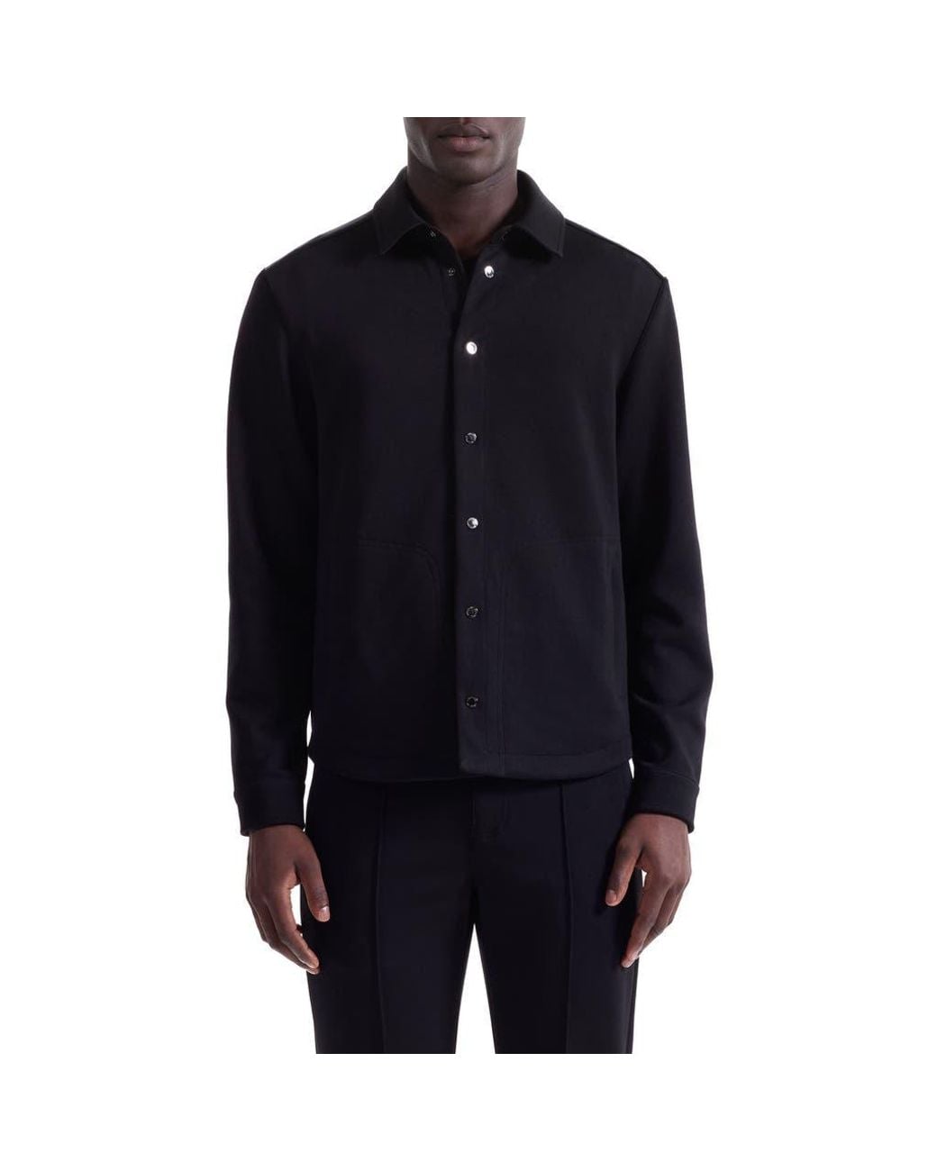 Bugatchi Blue Soft Touch Snap-Up Shirt for men
