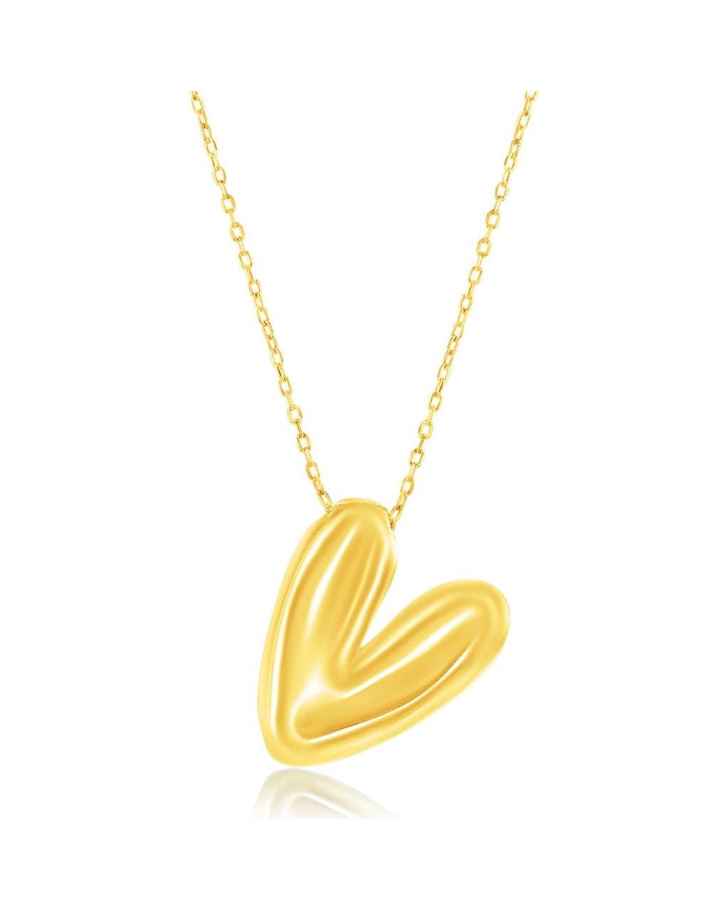 Simona Metallic Bubble Initial Pendant Necklace