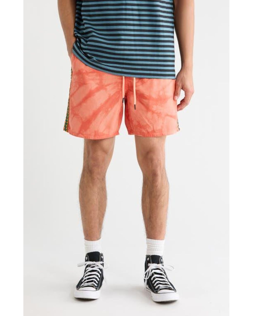 Gotcha Multicolor Cortez Print Drawstring Shorts for men