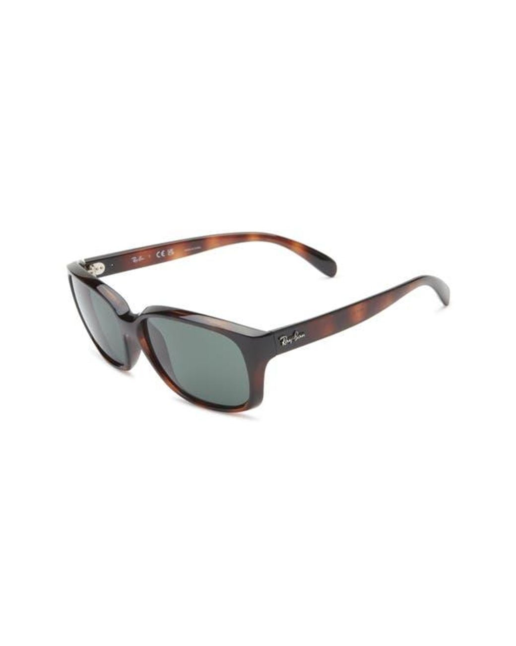 Ray-Ban Brown 58Mm Rectangular Sunglasses