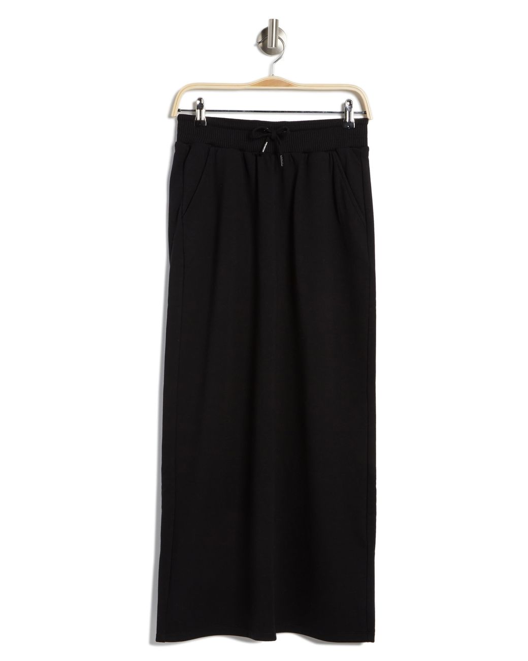 Splendid Drawstring Knit Maxi Skirt in Black | Lyst