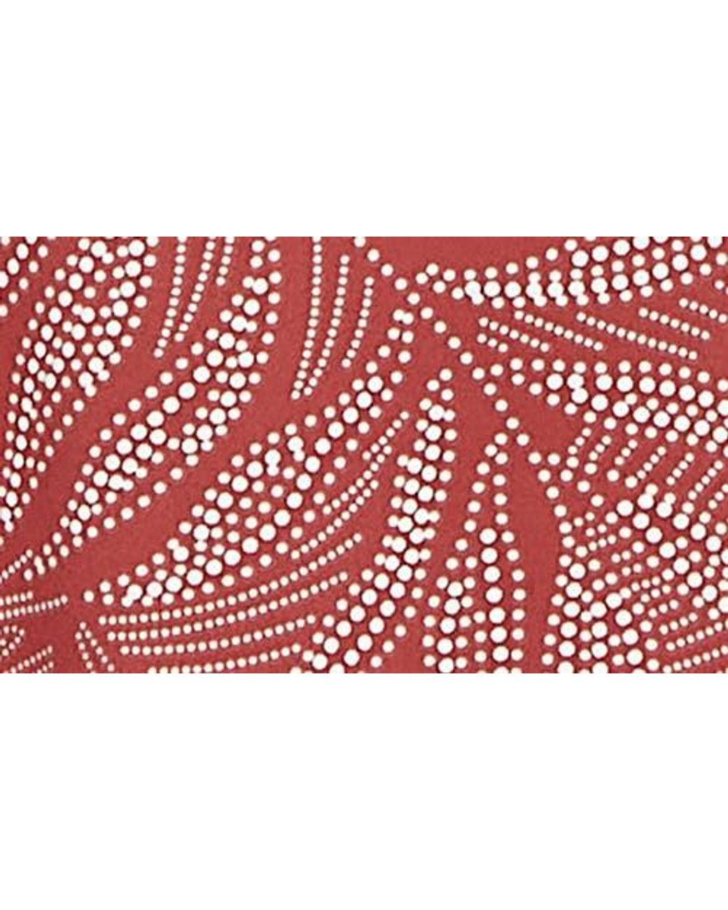 Ruby Rd Red Puff Print Tie Cuff Top