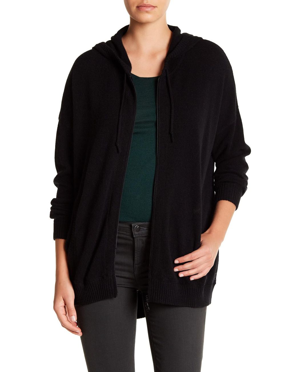 Minnie Rose Cashmere Zip Hoodie in 