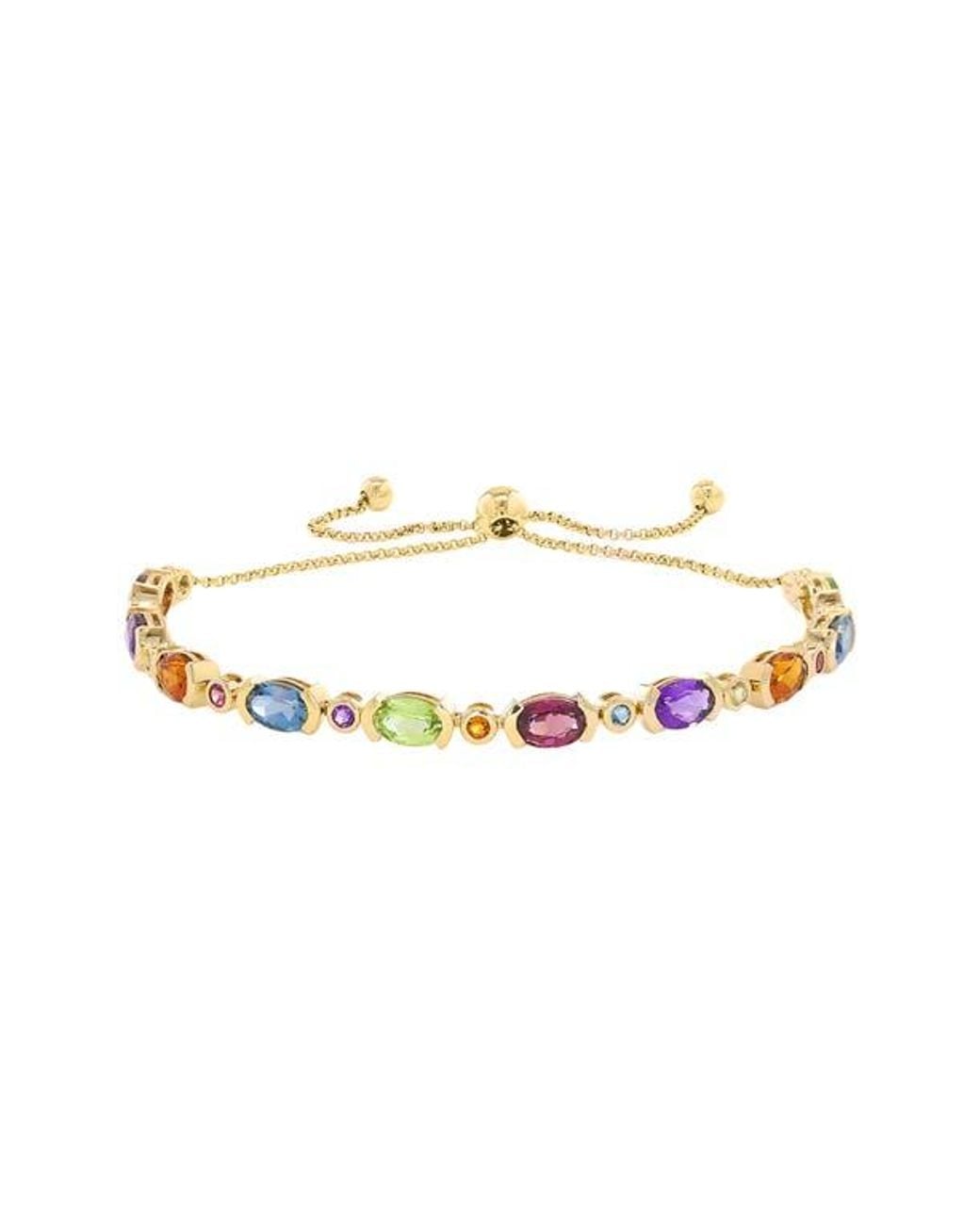 Effy Metallic Multi Stone Adjustable Bracelet