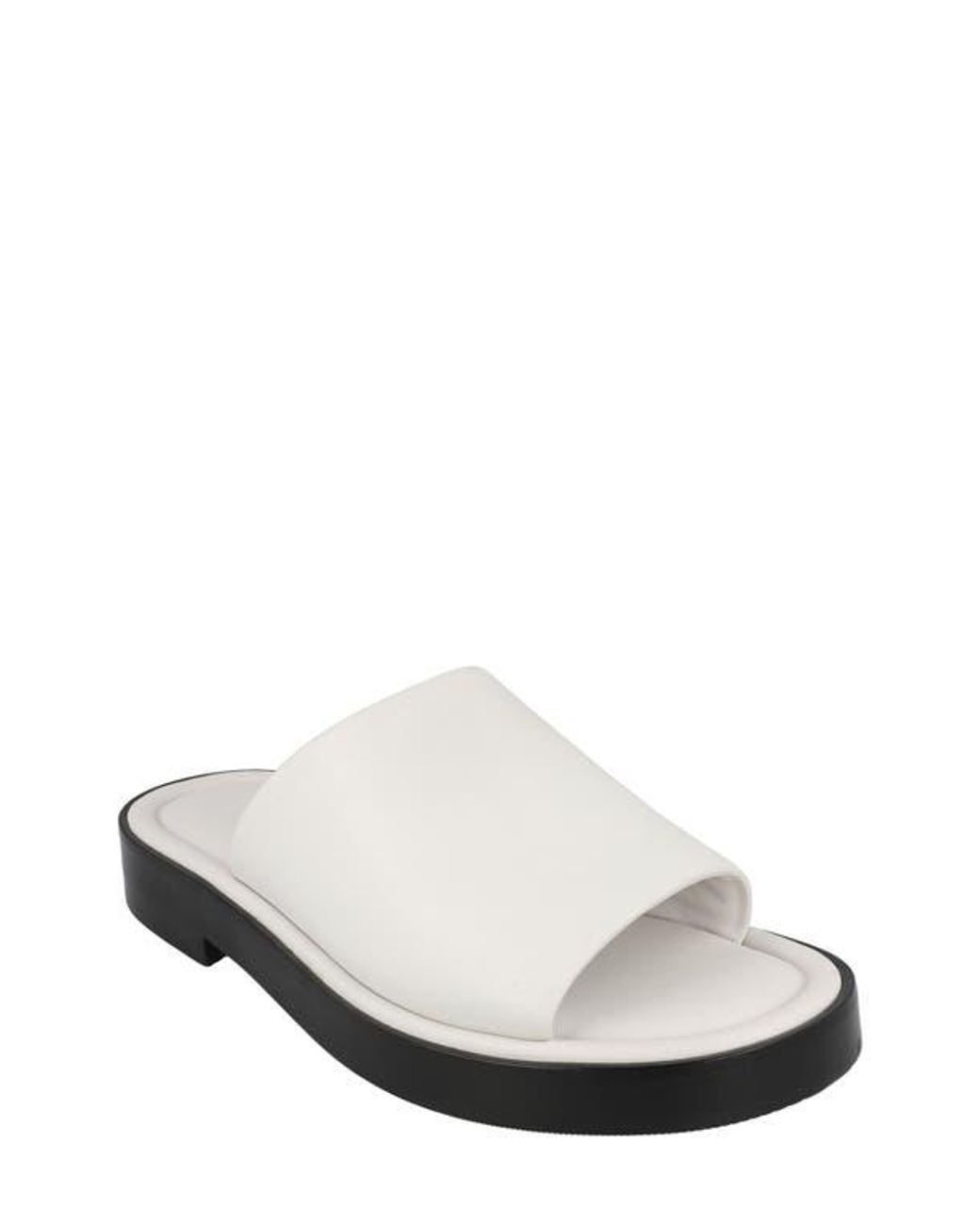 Ferragamo White Slide Sandal for men