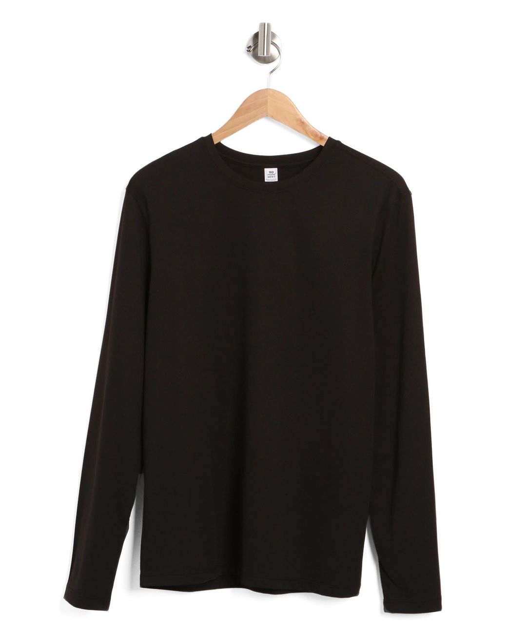 90 Degrees Jacquard Crewneck Sweater in Black for Men Lyst