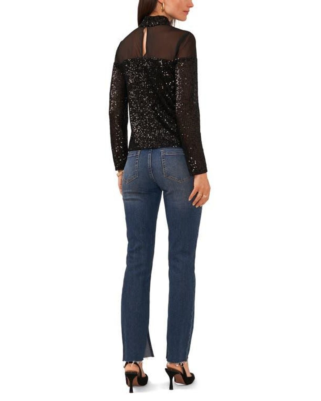 vince camuto sequin top