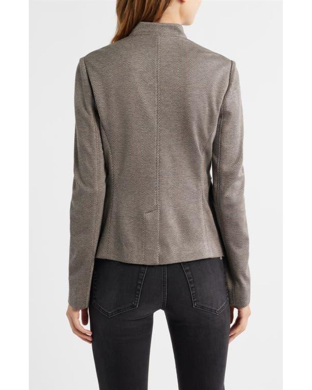 Rag & Bone Gray Mercer Mixed Print Ponte Jacket