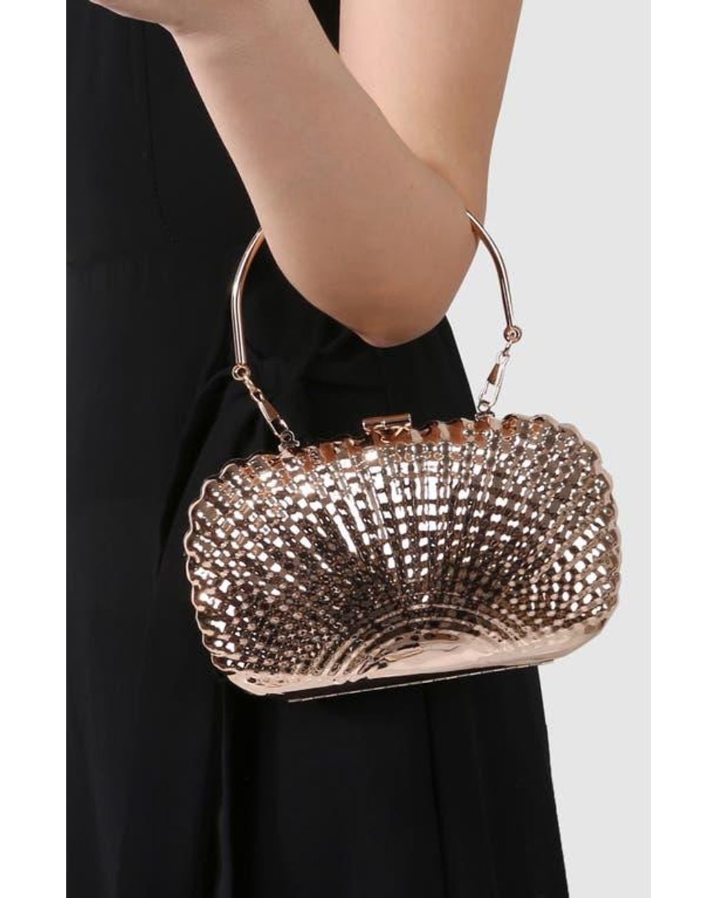 BERNESS Metallic Shell Clutch
