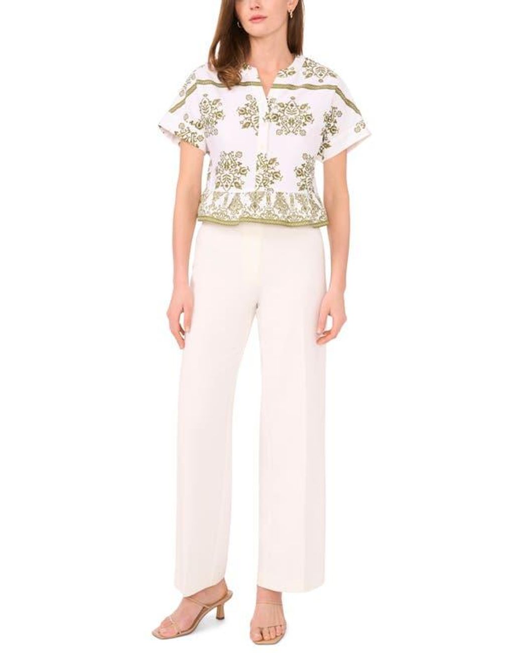 halogen peplum top