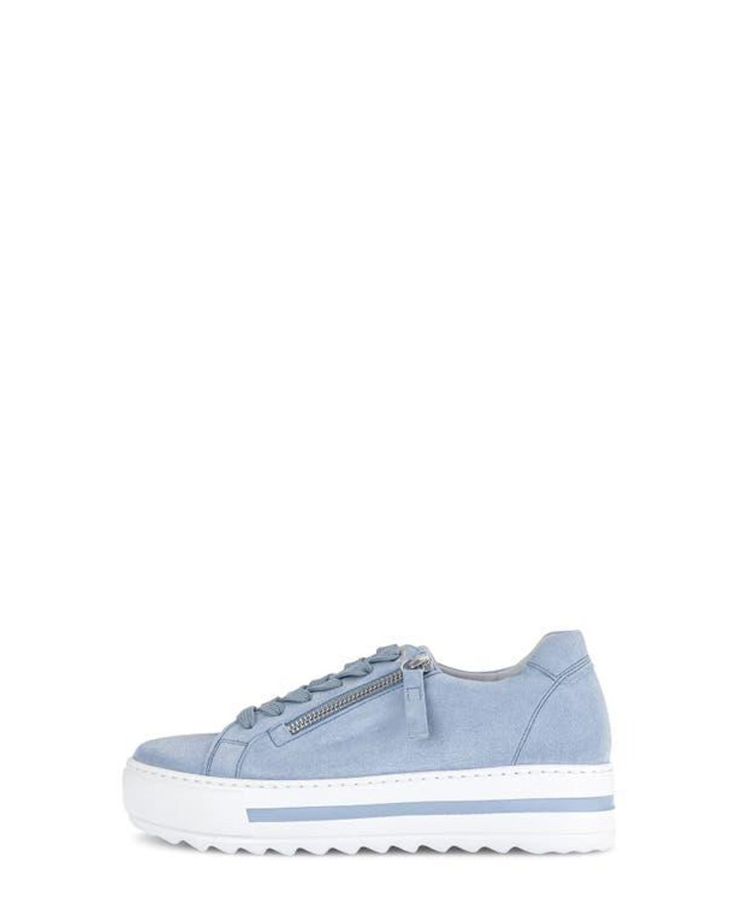 Gabor Blue Low Top Platform Sneaker