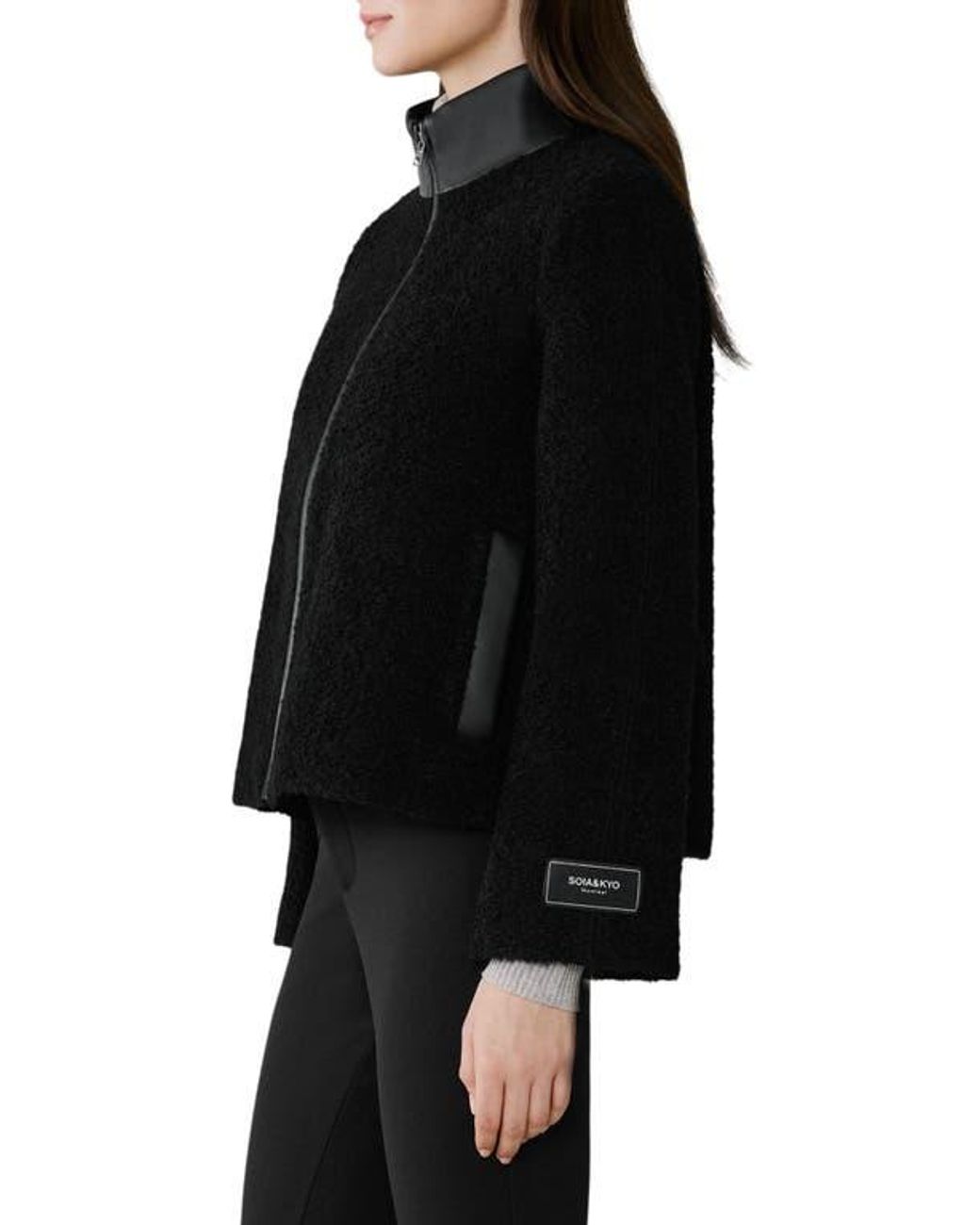 SOIA & KYO Black Kaitlyn Zip Jacket