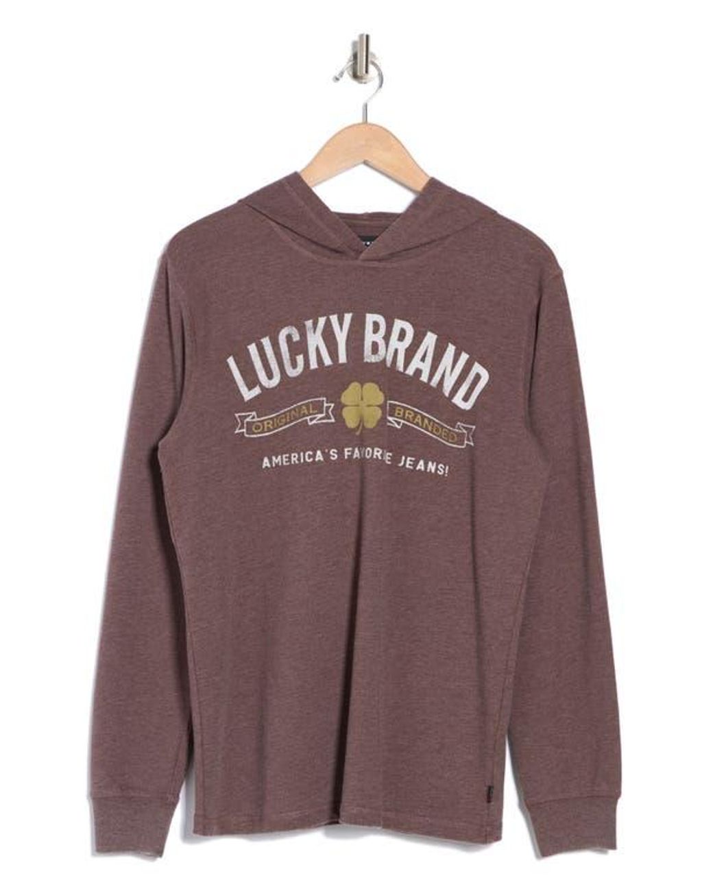 Lucky Brand Logo Graphic Hoodie in Purple for Men Lyst