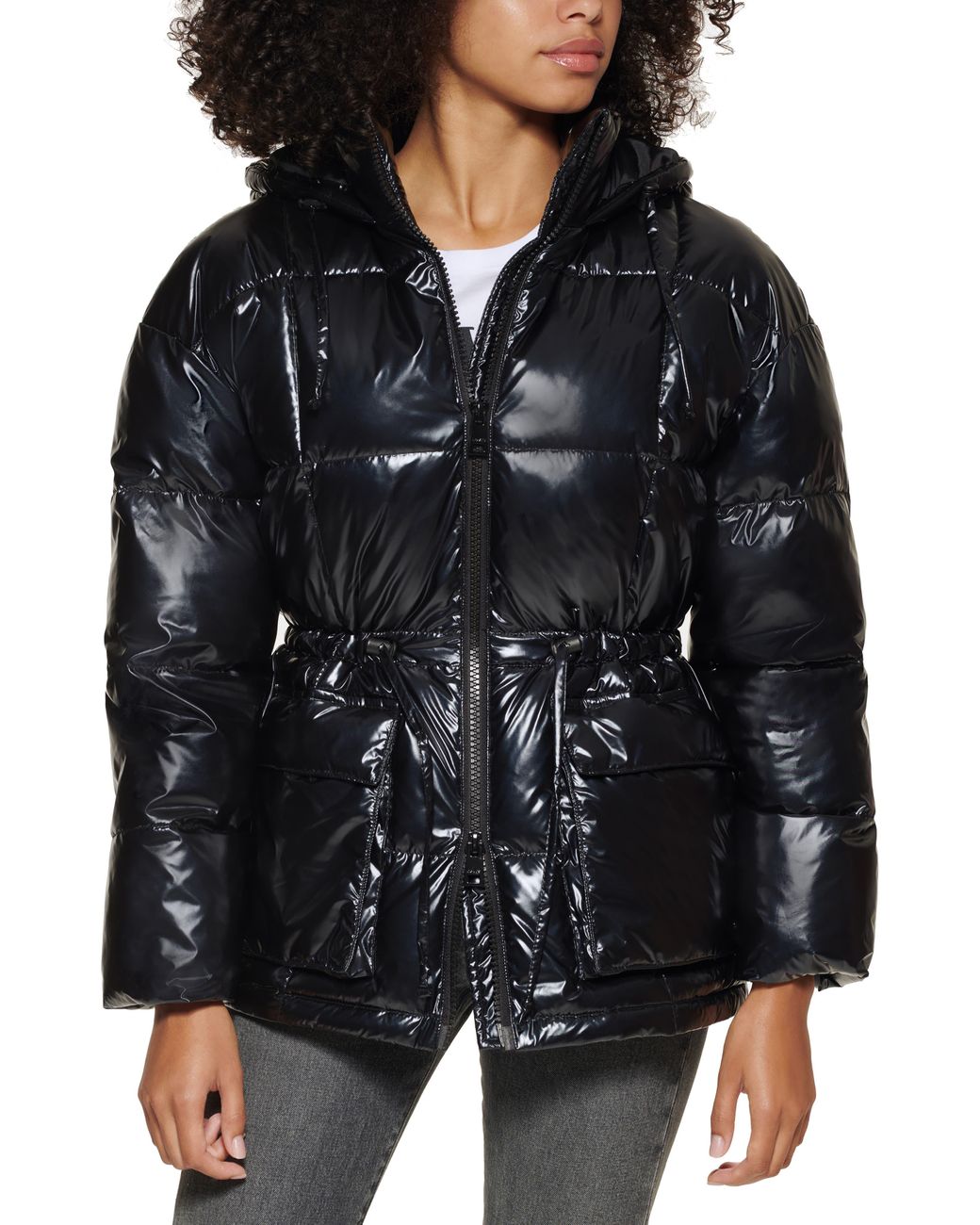 Levi's Shiny Puffer Jacket in Black Lyst