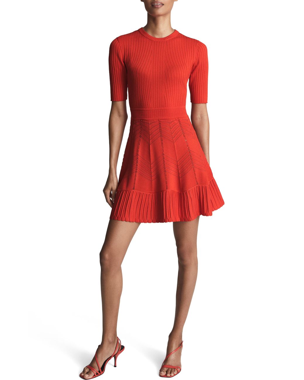 Knit flare dress cheap