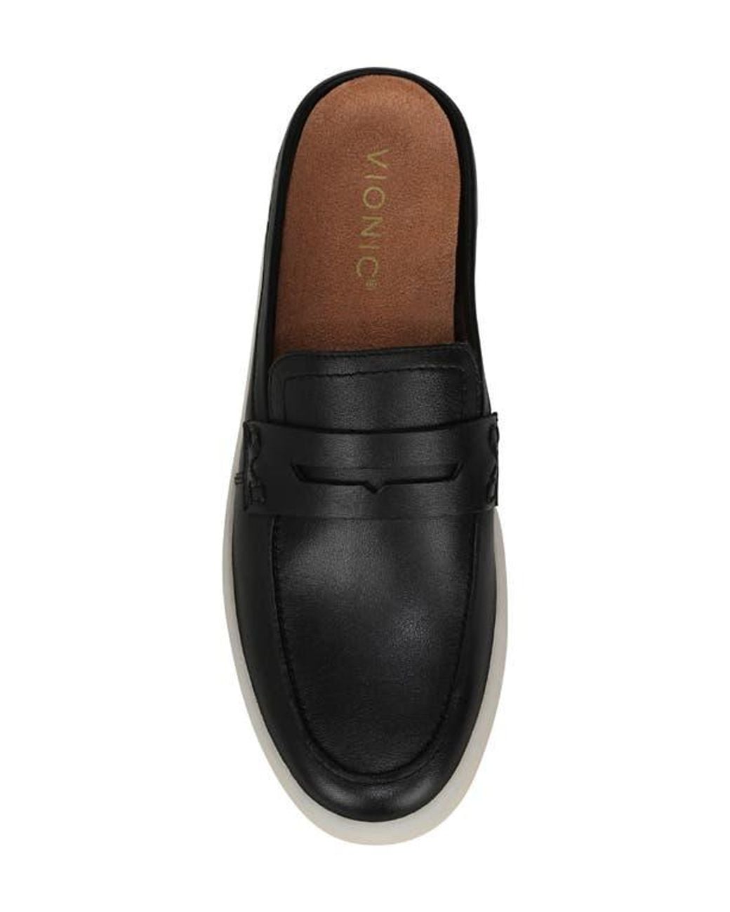 Vionic Black Uptown Penny Loafer Mule