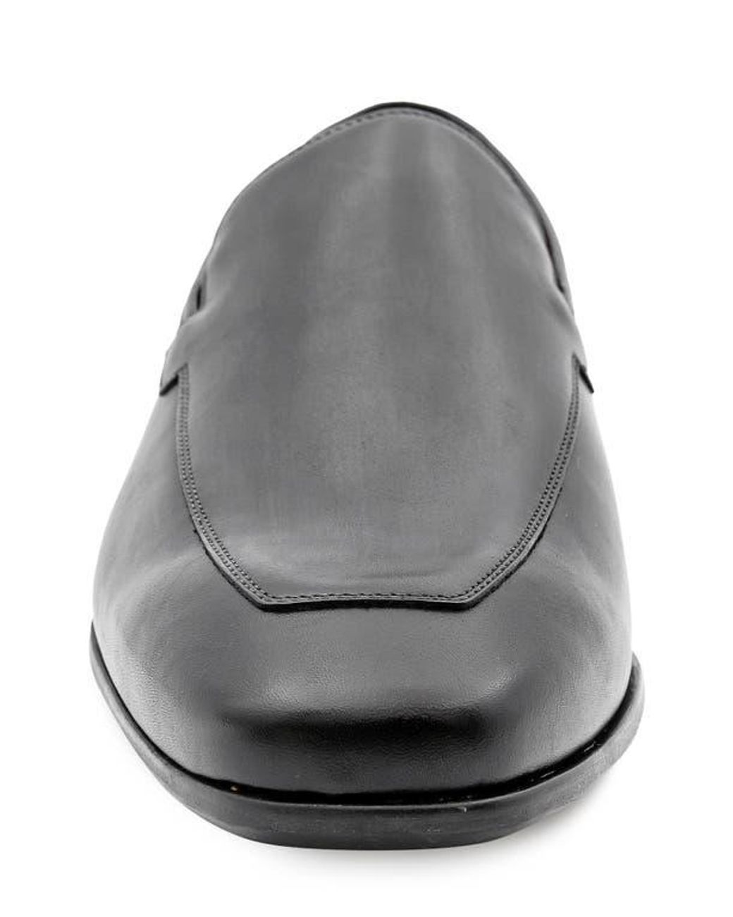 Mezlan Gray Apron Toe Leather Loafer for men