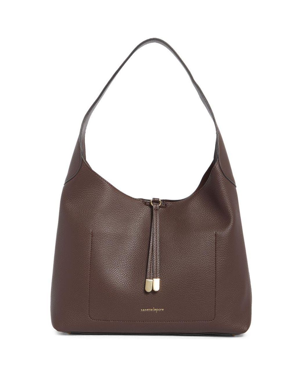 LEONORA LEATHER BUCKET PURSE - NATURALE