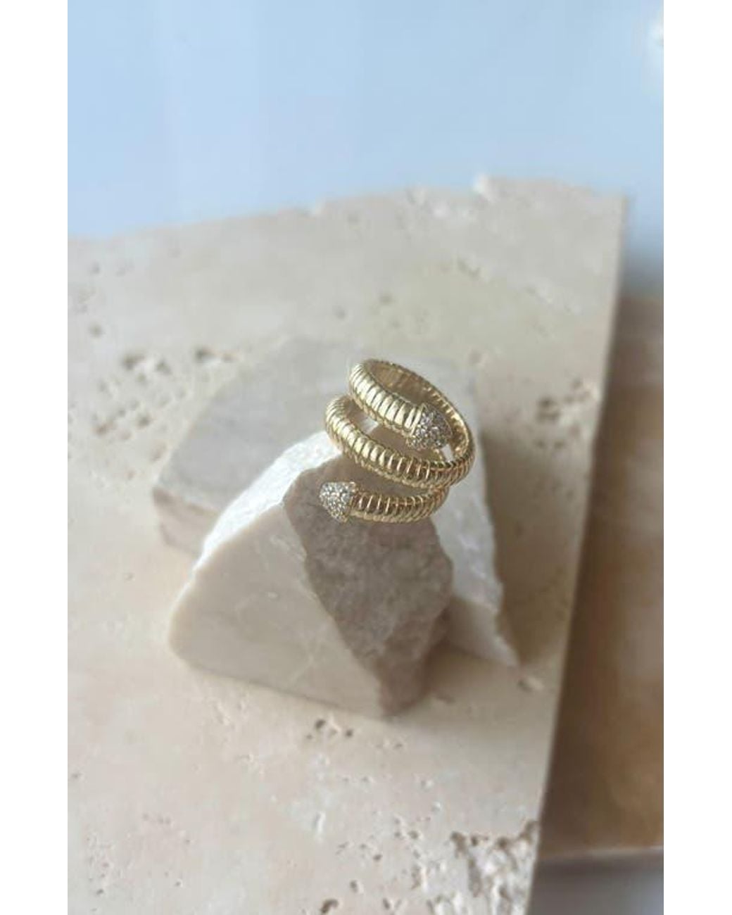 Adornia Metallic Coil Wrap Ring