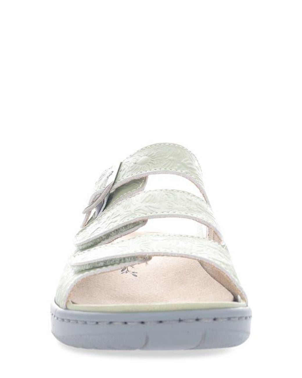 Propet White Breezy Walker Slide Sandal