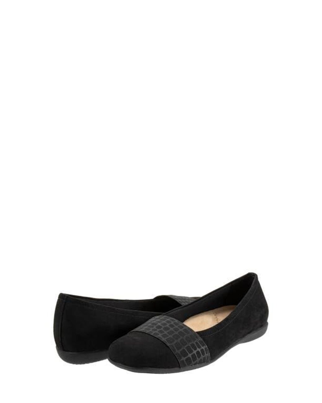 Trotters Black Samantha Flat
