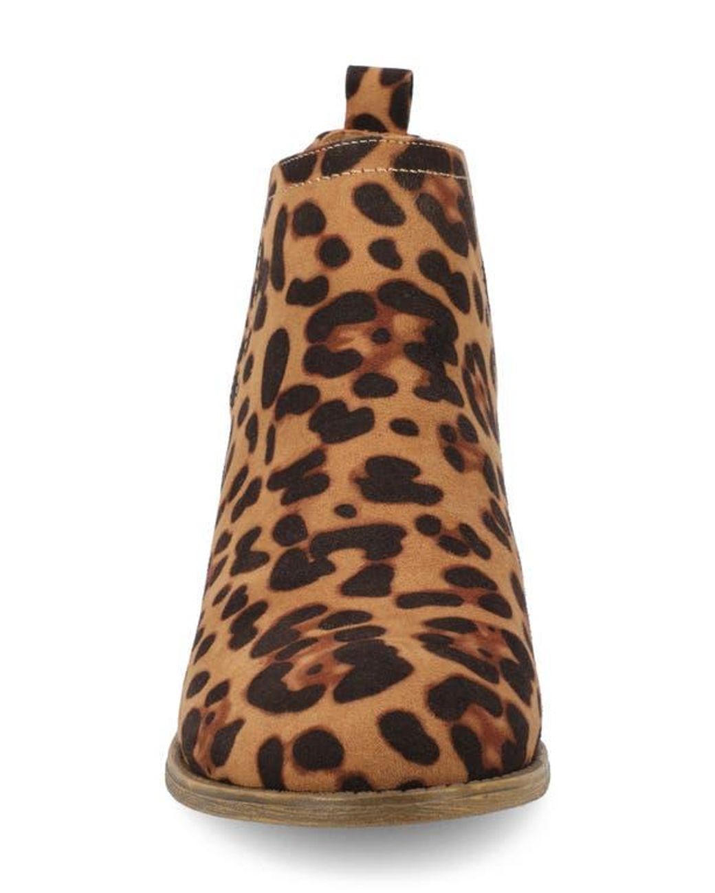 Journee Collection Brown Leopard Split-Side Ankle Booties