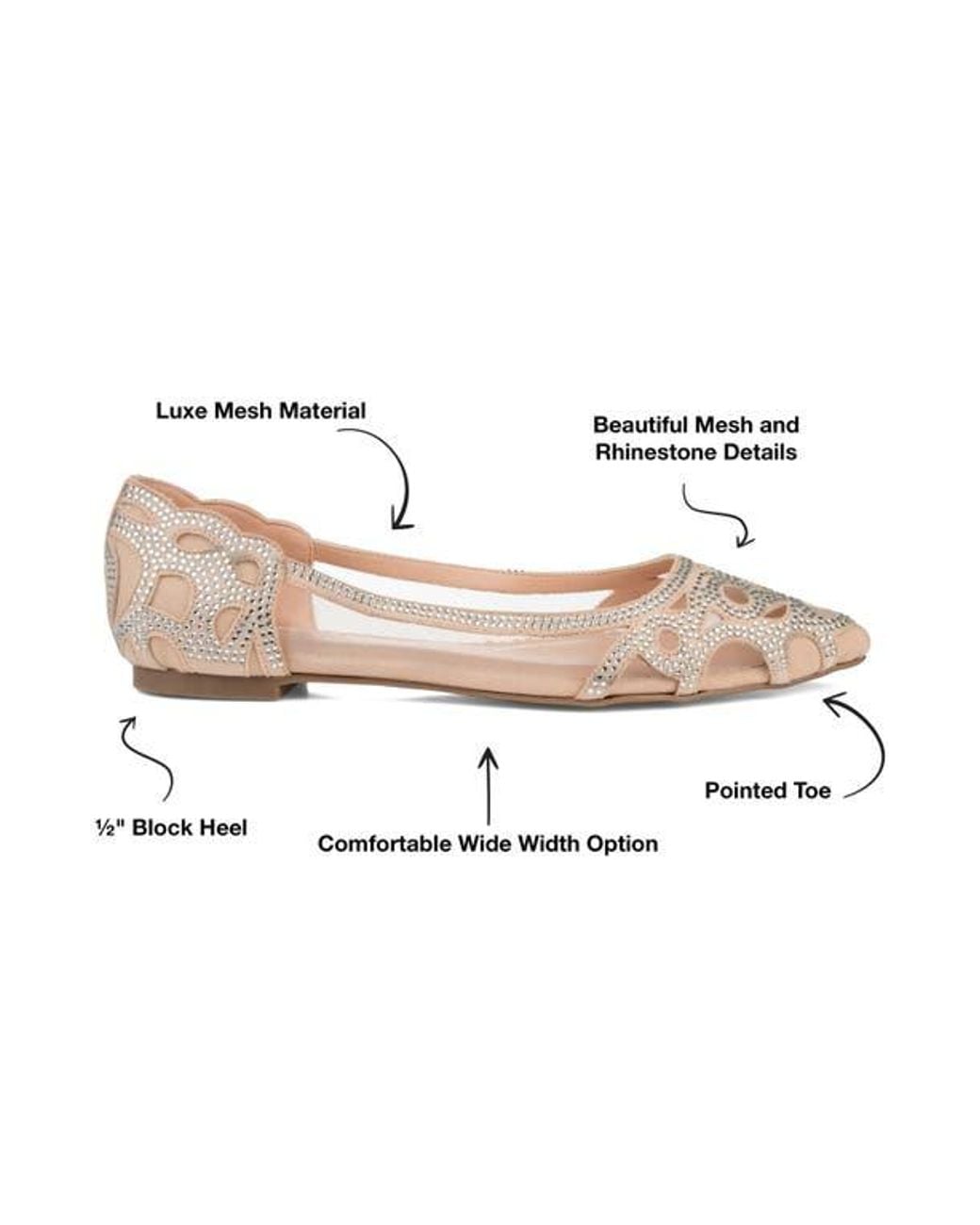 Journee Collection Black Batavia Rhinestone Flat