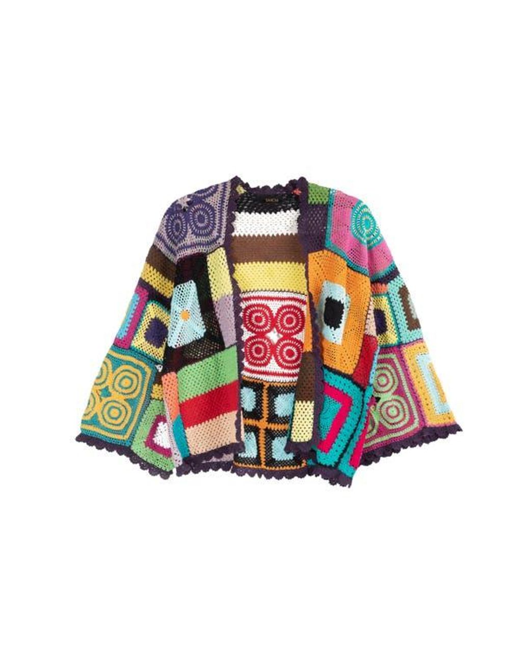 Saachi Red Crochet Cotton Jacket