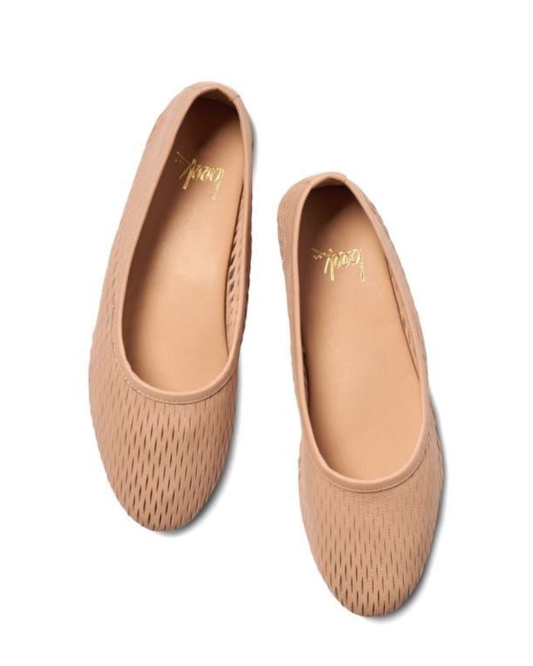 Beek Brown Swiftlet Perforated Leather Ballet Flat