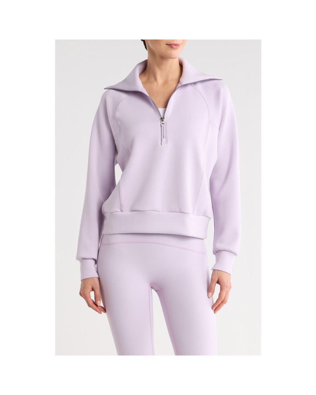 Spanx Purple Airessentials Half Zip Sweatshirt