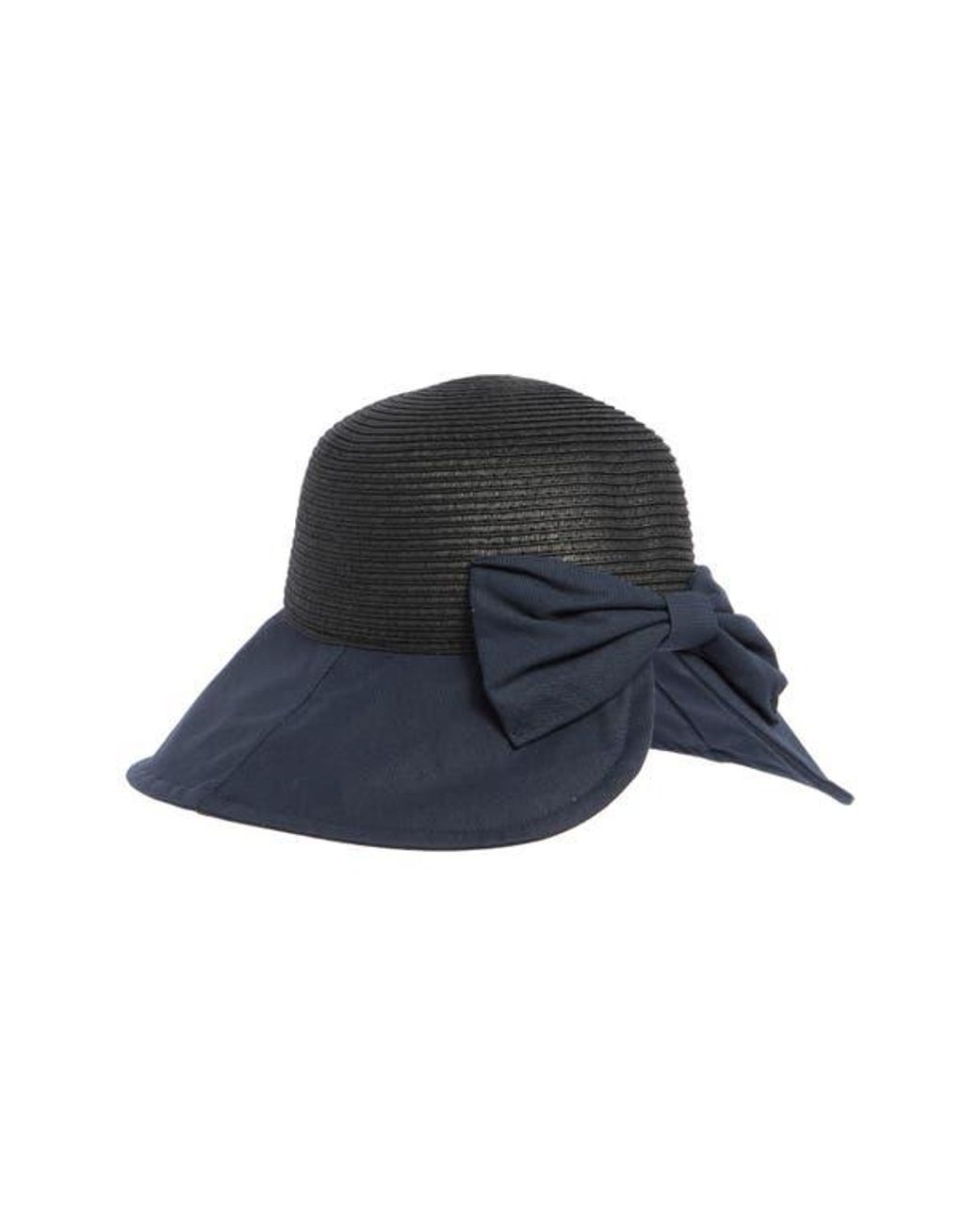 BCBGMAXAZRIA Blue Bow Back Cloche