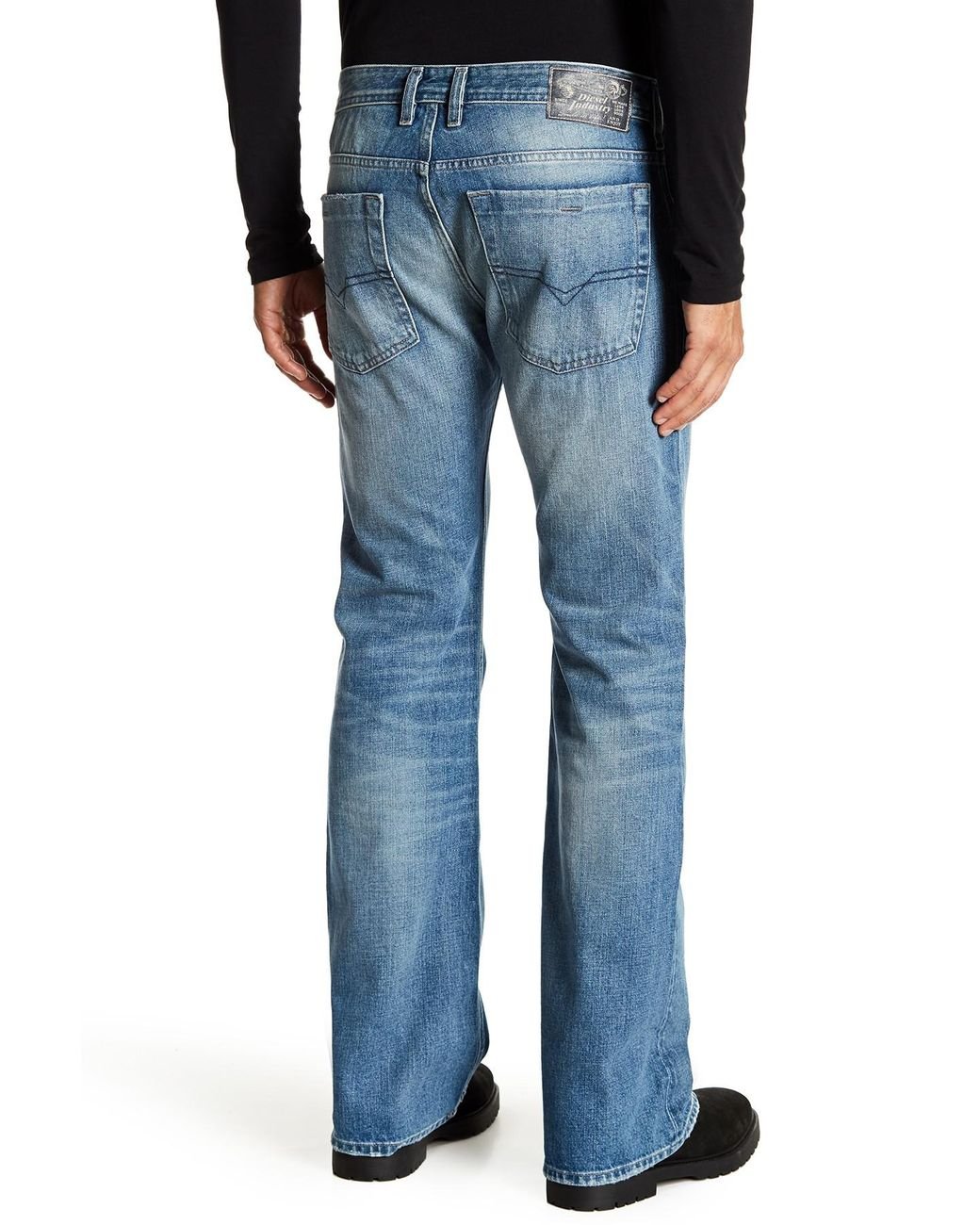 monogram patch boot cut