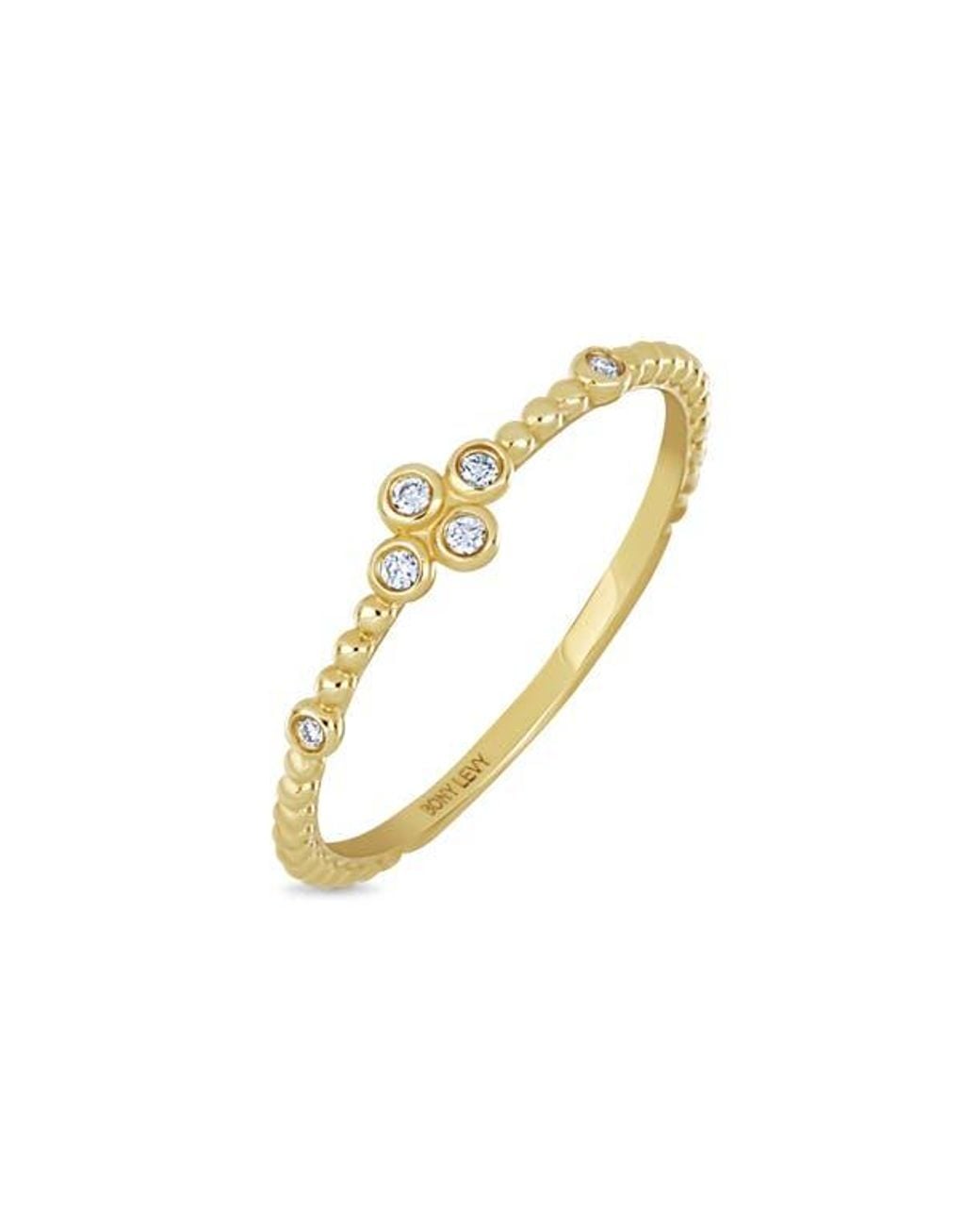 Bony Levy Metallic Monaco Diamond Stacking Ring