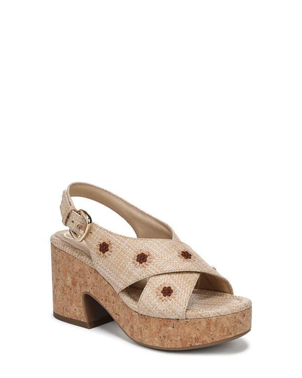 Sam & Libby Metallic Hanfleur Platform Slingback Sandal