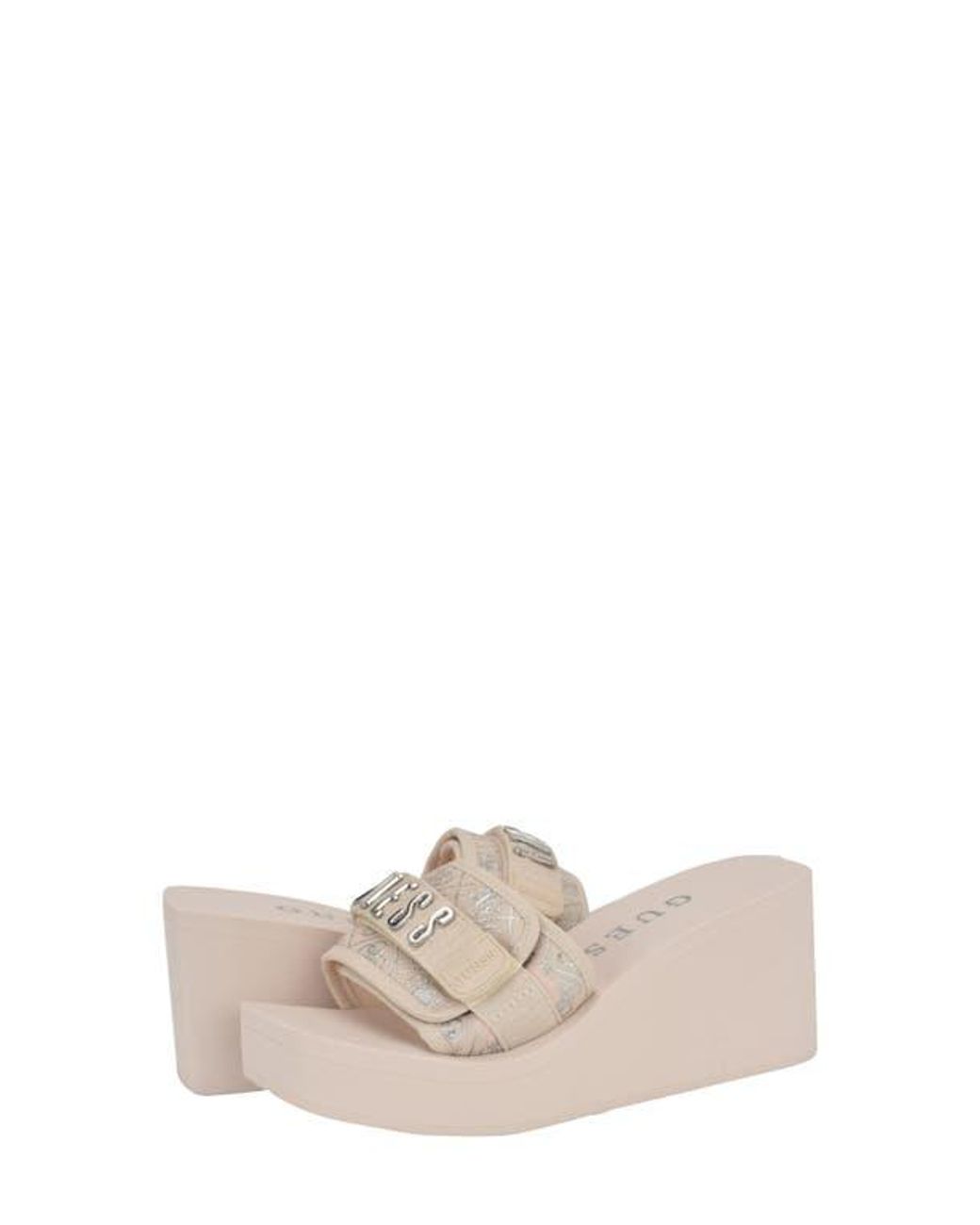Guess Natural Dellean Platform Wedge Sandal