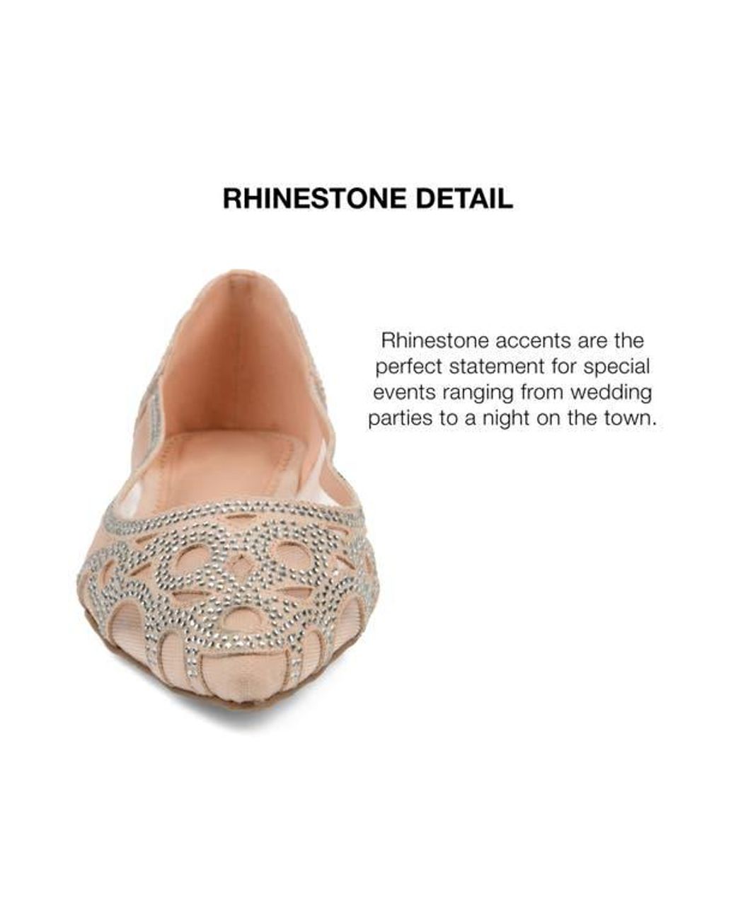 Journee Collection Black Batavia Rhinestone Flat