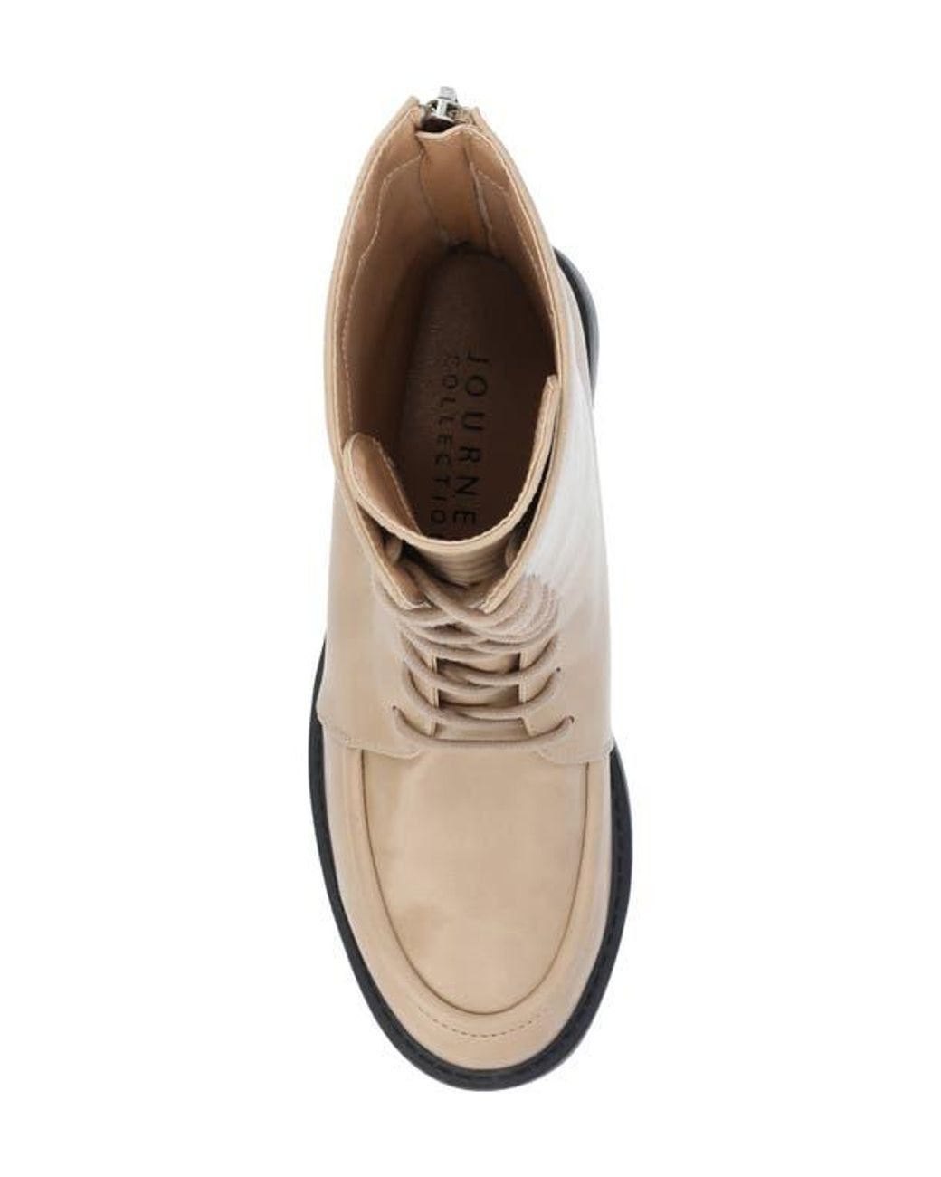 Journee Collection Natural Nikks Combat Boot