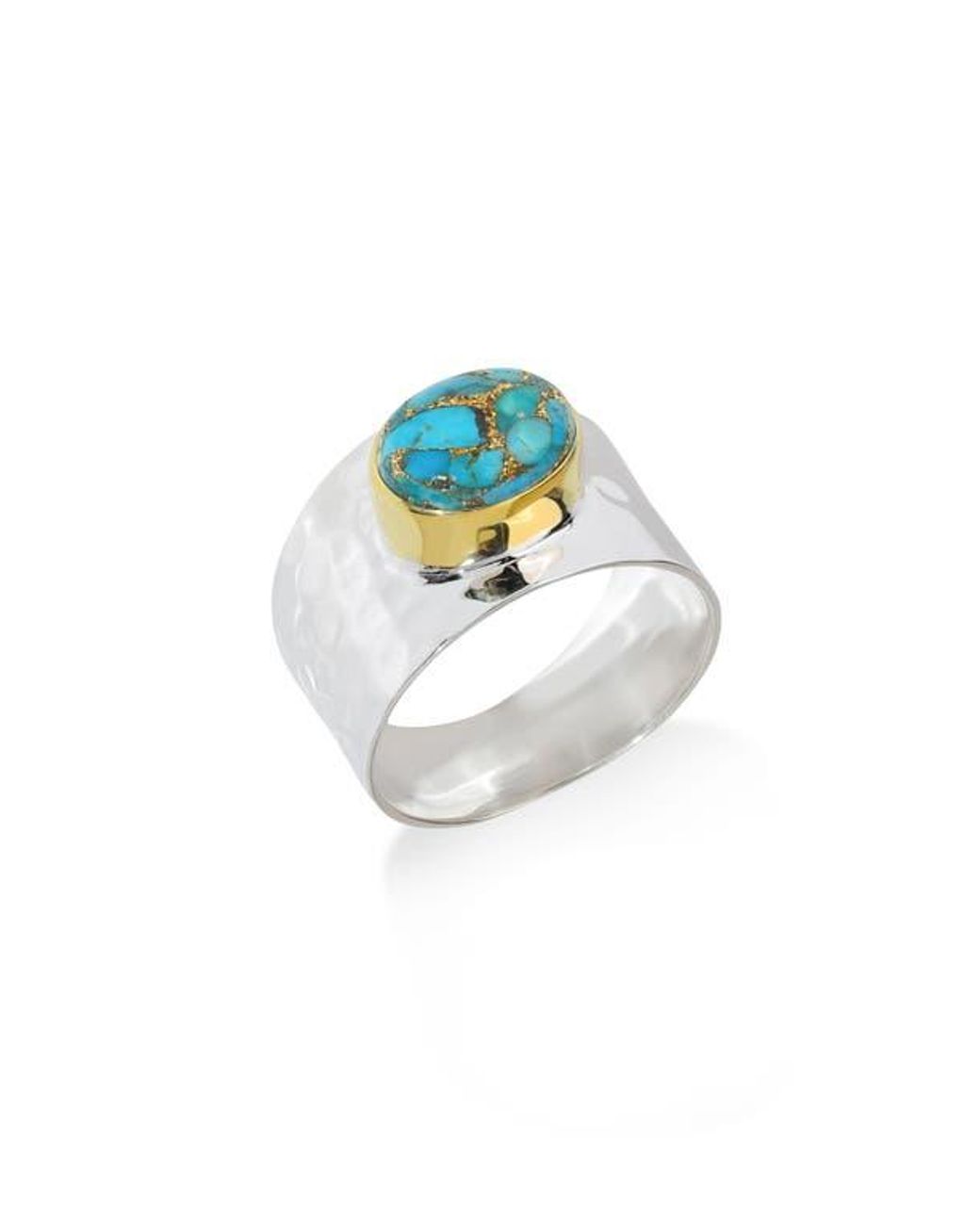 YS GEMS Blue Plated Statement Ring