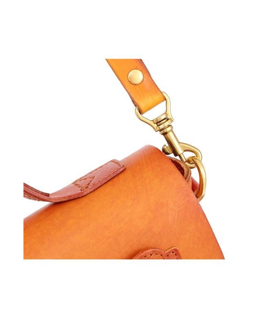 Old Trend Orange Aster Mini Leather Satchel