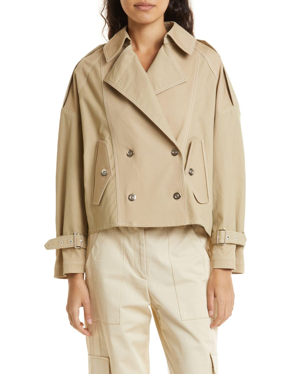 High low shop trench coat