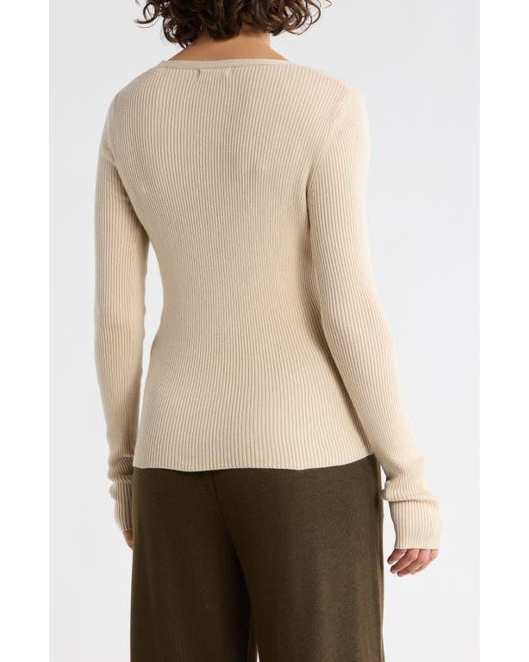 Max Studio Natural V-Neck Cardigan V-Neck Cardigan