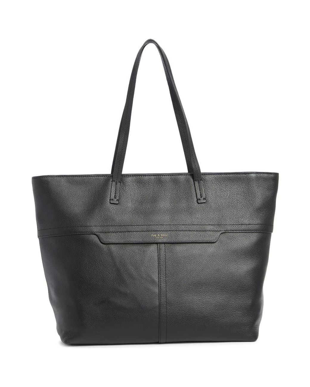 Rag & Bone Black Bryant Leather Tote Bag