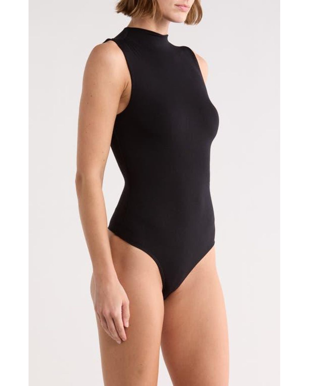 Blu Pepper Black Side Cinched Mock Neck Top