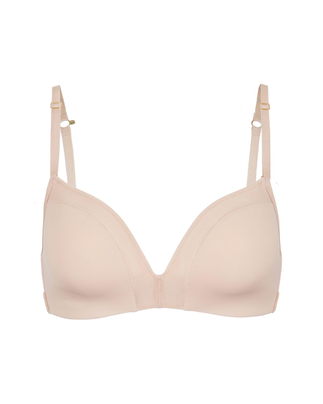 Lively The Mesh Trim Nowire Bra in Natural Lyst