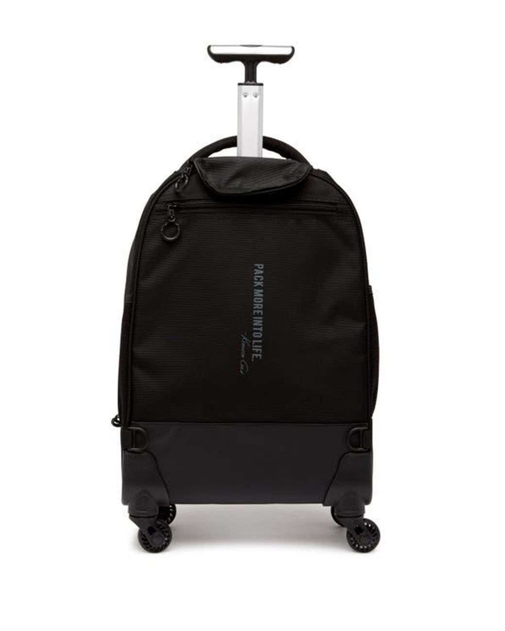 Kenneth Cole Black 1680D Poly 4 Wheel Roller Backpack for men