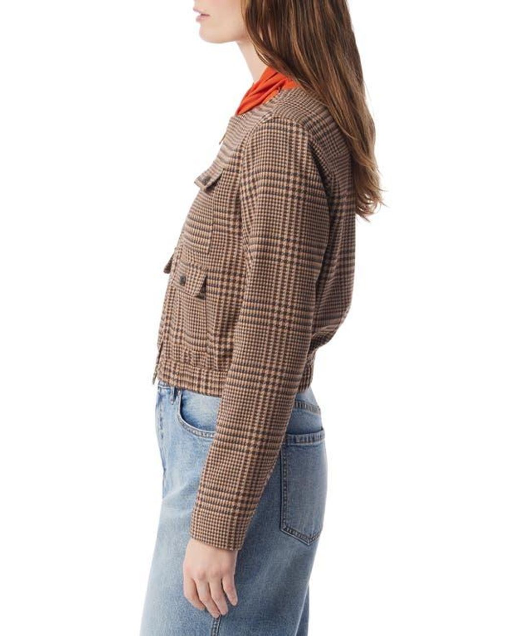 DO by Dee Ocleppo Brown Lena Check Zip-Up Jacket
