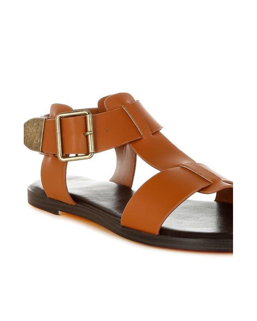 Rag & Co Brown Shayla Gladiator Flat Sandal